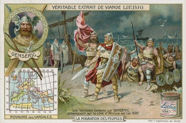 Die Vandalen unter der Führung von Genseric landen an der Küste Afrikas, 428